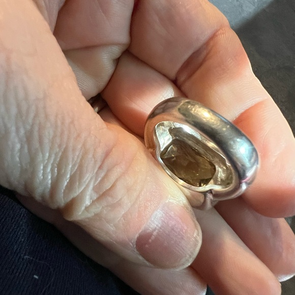 RECTANGLE CITRINE STERLING SILVER SIZE 6. - Picture 4 of 10